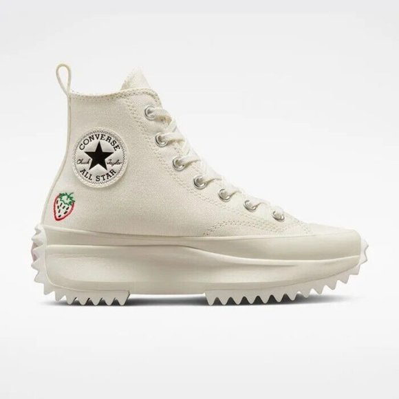 Converse White Run Star Hike Embroidered Women's Sneakers Shoes Platform A03560C - Picture 4 of 11